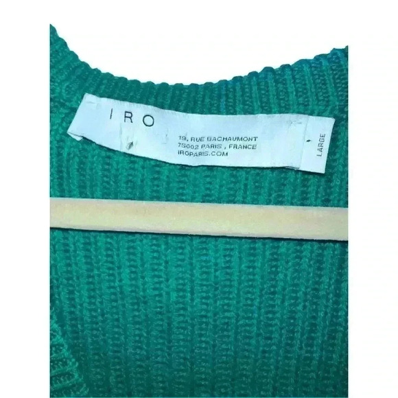 IRO Evolution Sweater Sz l Plunge Long Sleeve Preppy Comfy Boho Casual - Picture 7 of 9